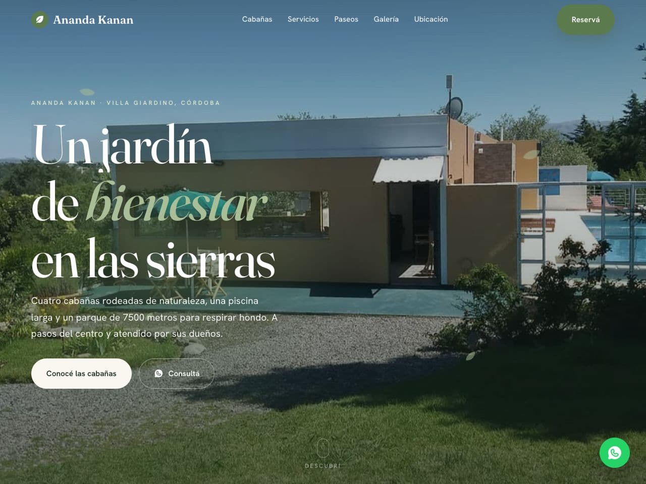 Sitio web de Ananda Kanan
