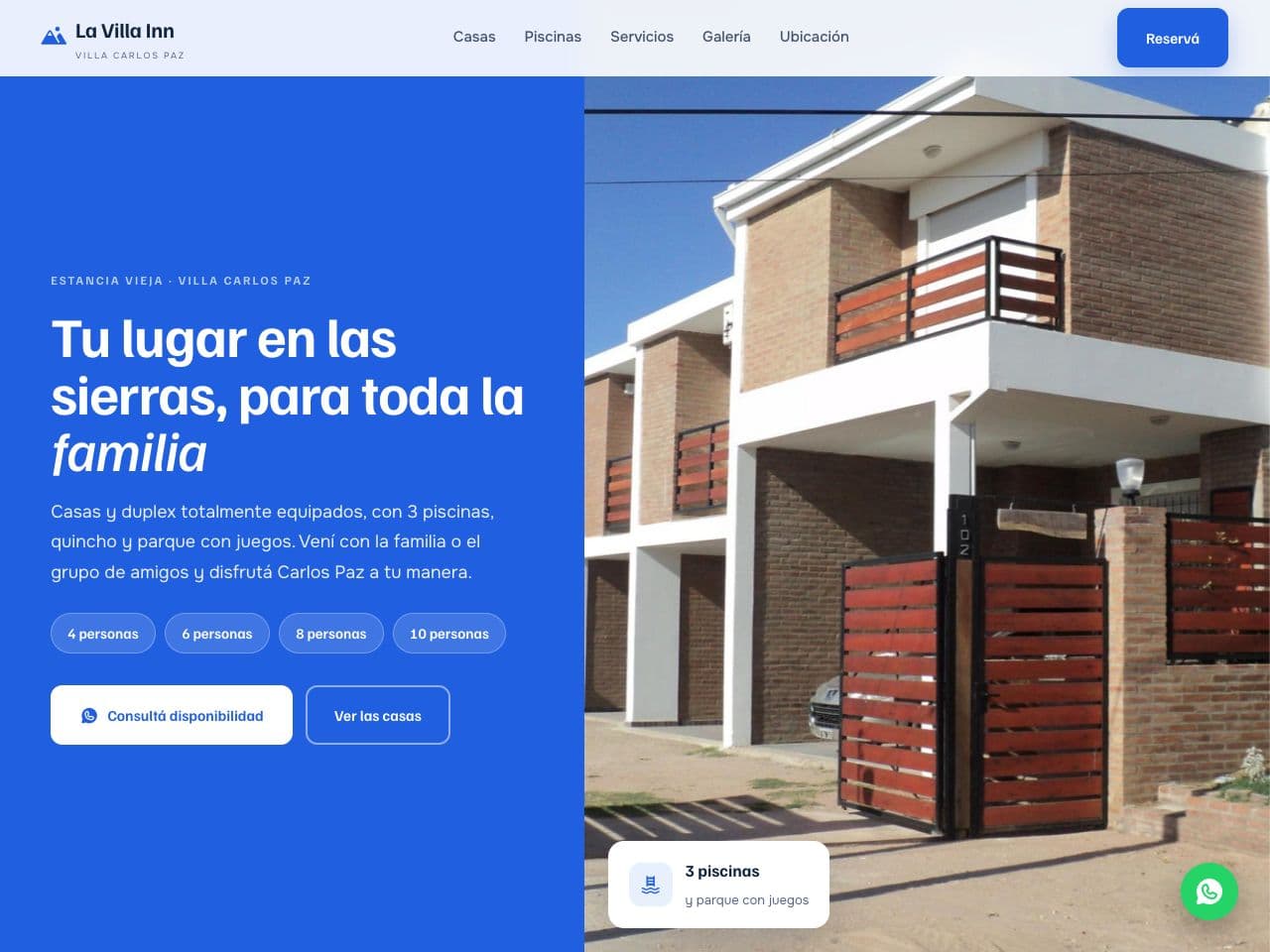 Sitio web de La Villa Inn