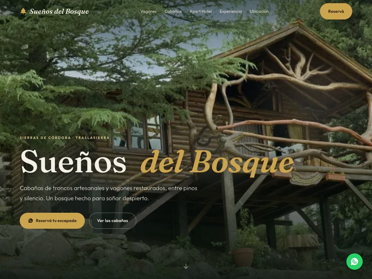 Sitio web de Sueños del Bosque